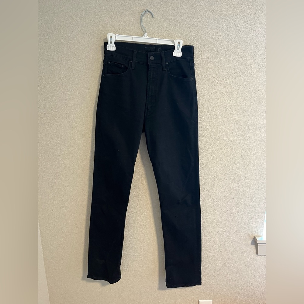 Mother The high waisted rider skimp in not guilty black wash